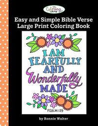 Cover image for The Coloring Cafe-Easy and Simple Bible Verse Large Print Coloring Book