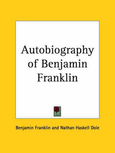 Cover image for Autobiography of Benjamin Franklin (1903)