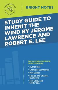 Cover image for Study Guide to Inherit the Wind by Jerome Lawrence and Robert E. Lee