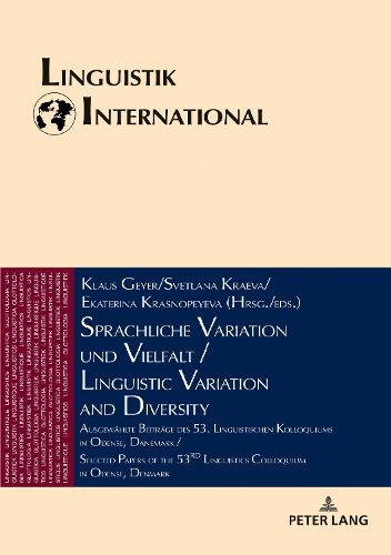 Cover image for Sprachliche Variation und Vielfalt / Linguistic Variation and Diversity