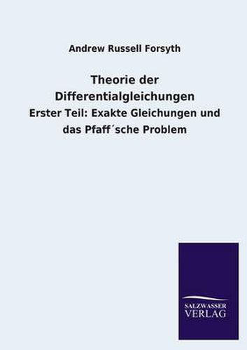 Cover image for Theorie Der Differentialgleichungen