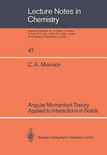 Cover image for Angular Momentum Theory Applied to Interactions in Solids