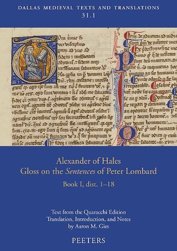 Cover image for Alexander of Hales, Gloss on the 'Sentences' of Peter Lombard. Book I, dist. 1-18