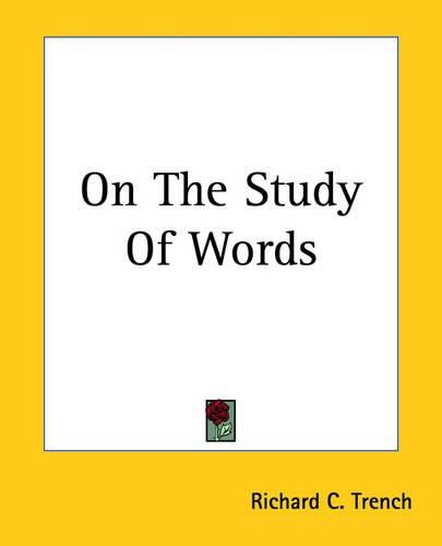 Cover image for On The Study Of Words