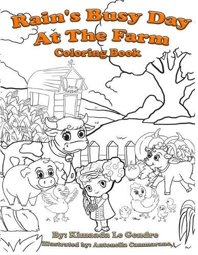 Cover image for Rain's Busy Day At The Farm Coloring Book