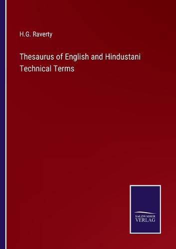 Cover image for Thesaurus of English and Hindustani Technical Terms