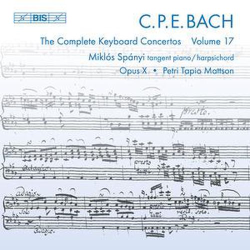Bach Cpe Complete Keyboard Concertos Volume Seventeen