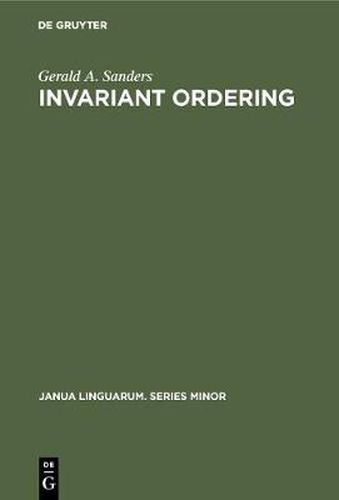 Cover image for Invariant Ordering