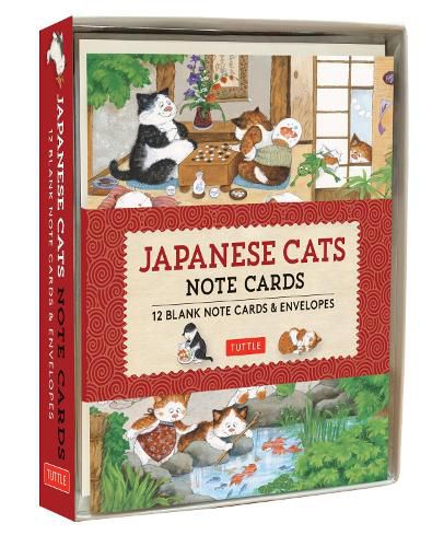 Japanese Cats Note Cards: 12 Blank Note Cards and Envelopes
