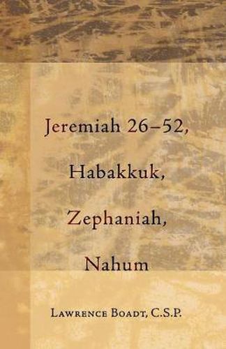 Cover image for Jeremiah 26-52, Habakkuk, Zephaniah, Nahum