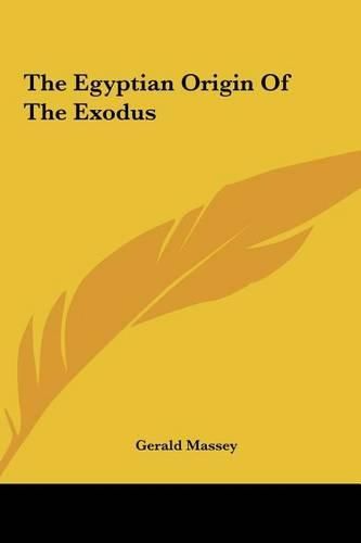 Cover image for The Egyptian Origin of the Exodus