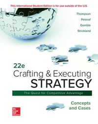 Cover image for ISE Crafting & Executing Strategy: Concepts and Cases
