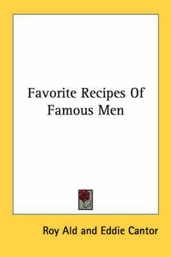 Cover image for Favorite Recipes of Famous Men