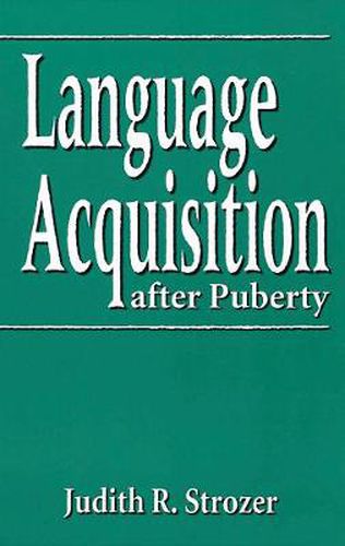 Cover image for Language Acquisition after Puberty