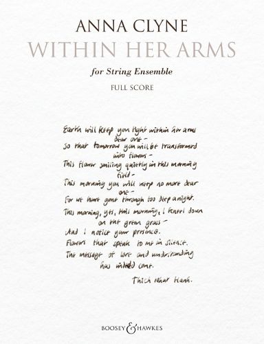 Cover image for Within Her Arms: For String Ensemble Full Score