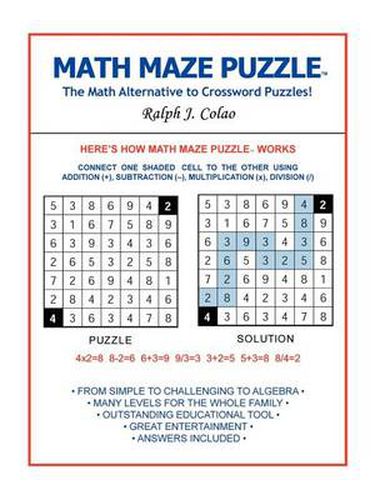 Cover image for Math Maze Puzzle: The Math Alternative to Crossword Puzzle!