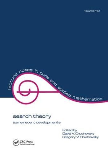 Cover image for Search Theory: Some Recent Developments