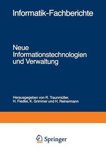 Cover image for Neue Informationstechnologien Und Verwaltung: Fachtagung 14. 16. September 1983