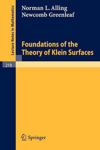 Cover image for Foundations of the Theory of Klein Surfaces
