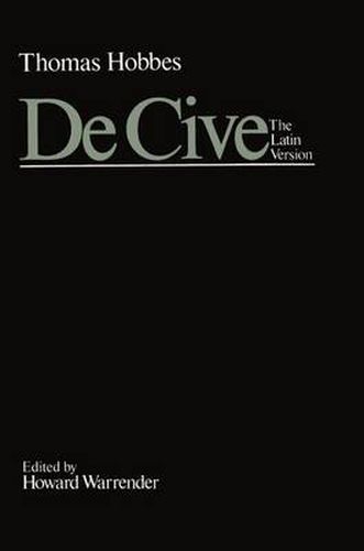 Cover image for De Cive: Or, the Citizen