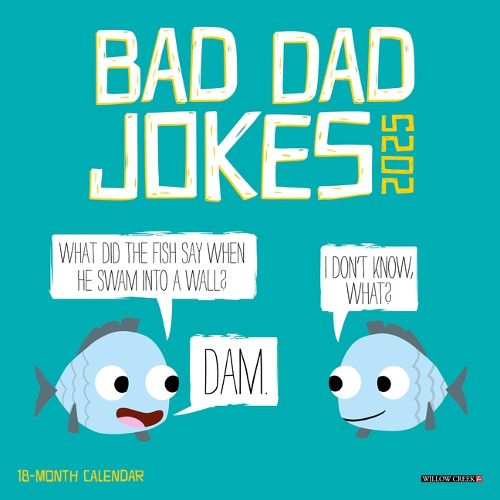 Bad Dad Jokes 2026 7 X 7 Mini Wall Calendar
