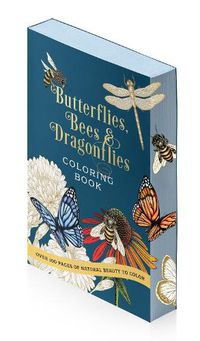 Cover image for Butterflies, Bees & Dragonflies Coloring Book