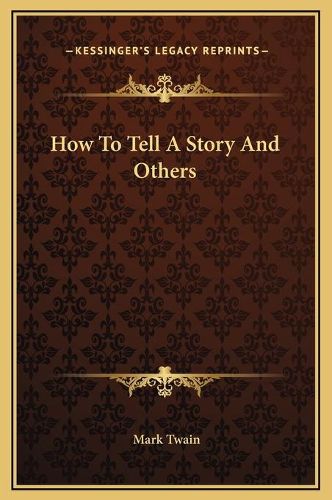 Cover image for How to Tell a Story and Others