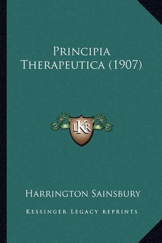 Cover image for Principia Therapeutica (1907)