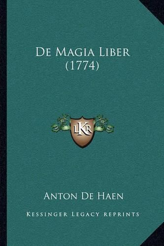 Cover image for de Magia Liber (1774)