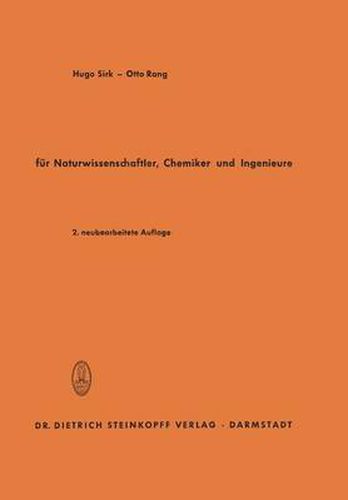 Cover image for Einfuhrung in Die Vektorrechnung: Fur Naturwissenschaftler, Chemiker Und Ingenieure