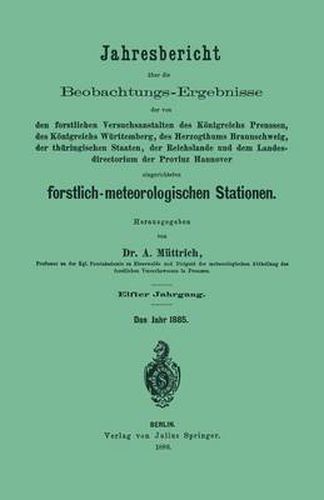 Cover image for Jahresbericht Uber Die Beobachtungs-Ergebnisse: ############################################################