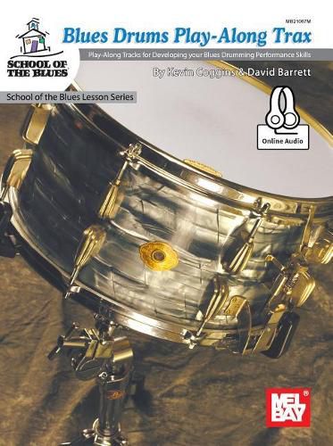 Cover image for Blues Drums Play-Along Trax Book With Online Audio