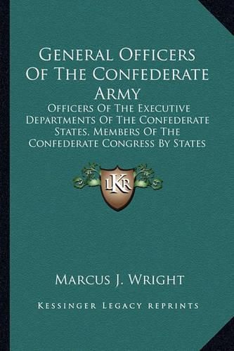 Cover image for General Officers Of The Confederate Army