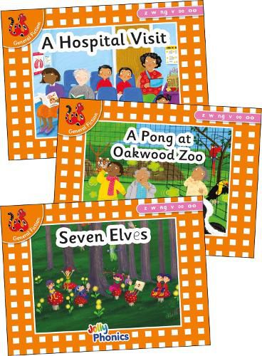 Cover image for Jolly Phonics Orange Level Readers Set 5: in Precursive Letters (British English edition)