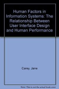 Cover image for Human Factors in Information Systems: The Relationship Between User Interface Design and Human Performance