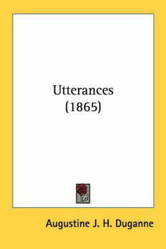 Cover image for Utterances (1865)