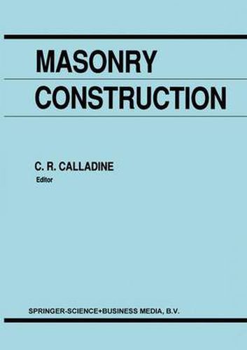 Cover image for Masonry Construction: Structural Mechanics and Other Aspects
