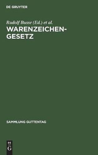 Cover image for Warenzeichengesetz