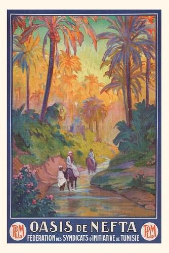 Cover image for Vintage Journal Nefta Oasis, Tunisia, Travel Poster