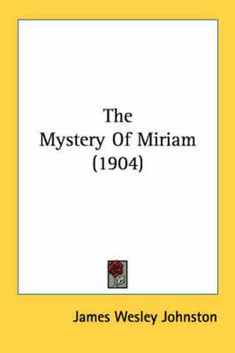 Cover image for The Mystery of Miriam (1904)