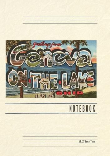 Cover image for Vintage Lined Notebook Greetings from Geneva on the Lake