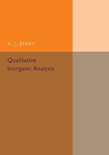 Cover image for Qualitative Inorganic Analysis