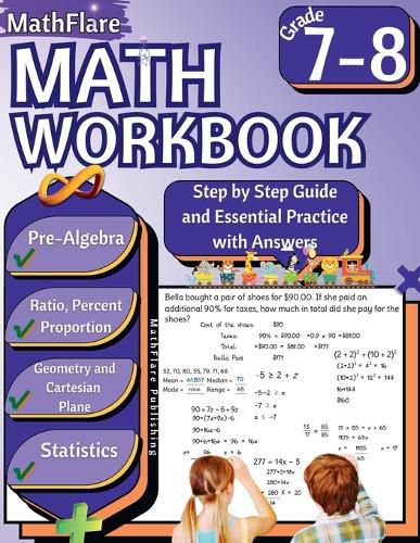 Cover image for MathFlare - Math Workbook 7th and 8th Grade