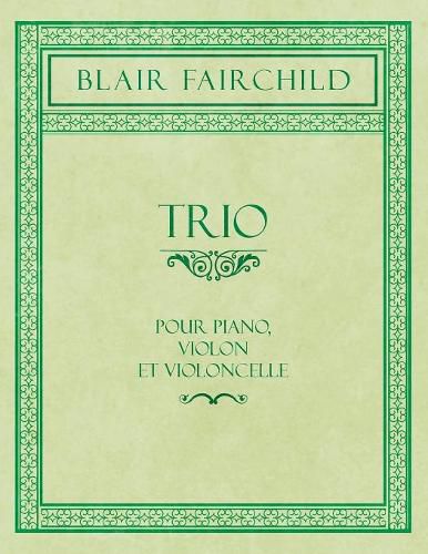 Cover image for Trio - Pour Piano, Violon et Violoncelle