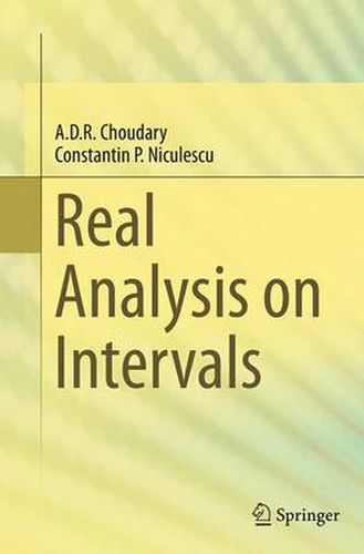 Cover image for Real Analysis on Intervals