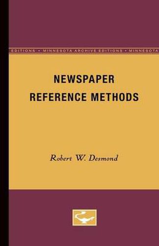 Cover image for Newspaper Reference Methods