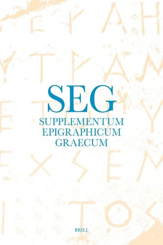 Supplementum Epigraphicum Graecum, Volume LXVIII (2018)