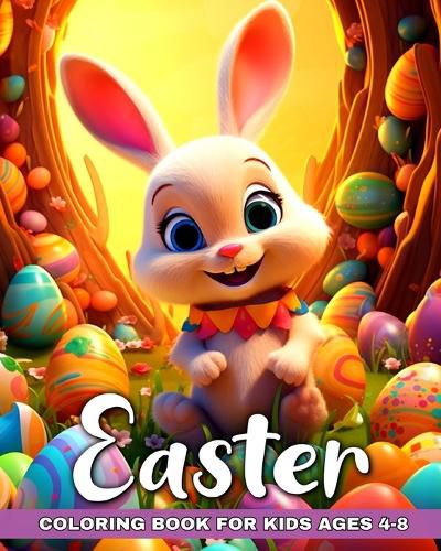 Cover image for Easter Coloring Book for Kids Ages 4-8