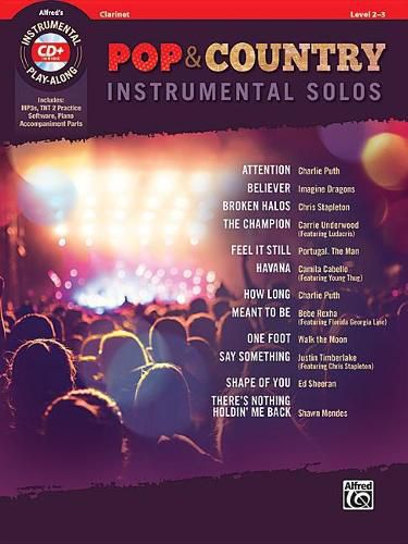 Cover image for Pop & Country Instrumental Solos Clarinet: Book & CD