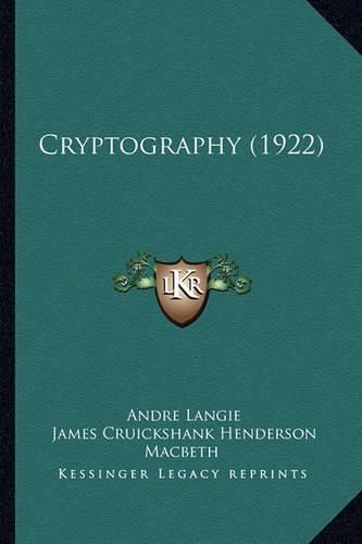 Cover image for Cryptography (1922)